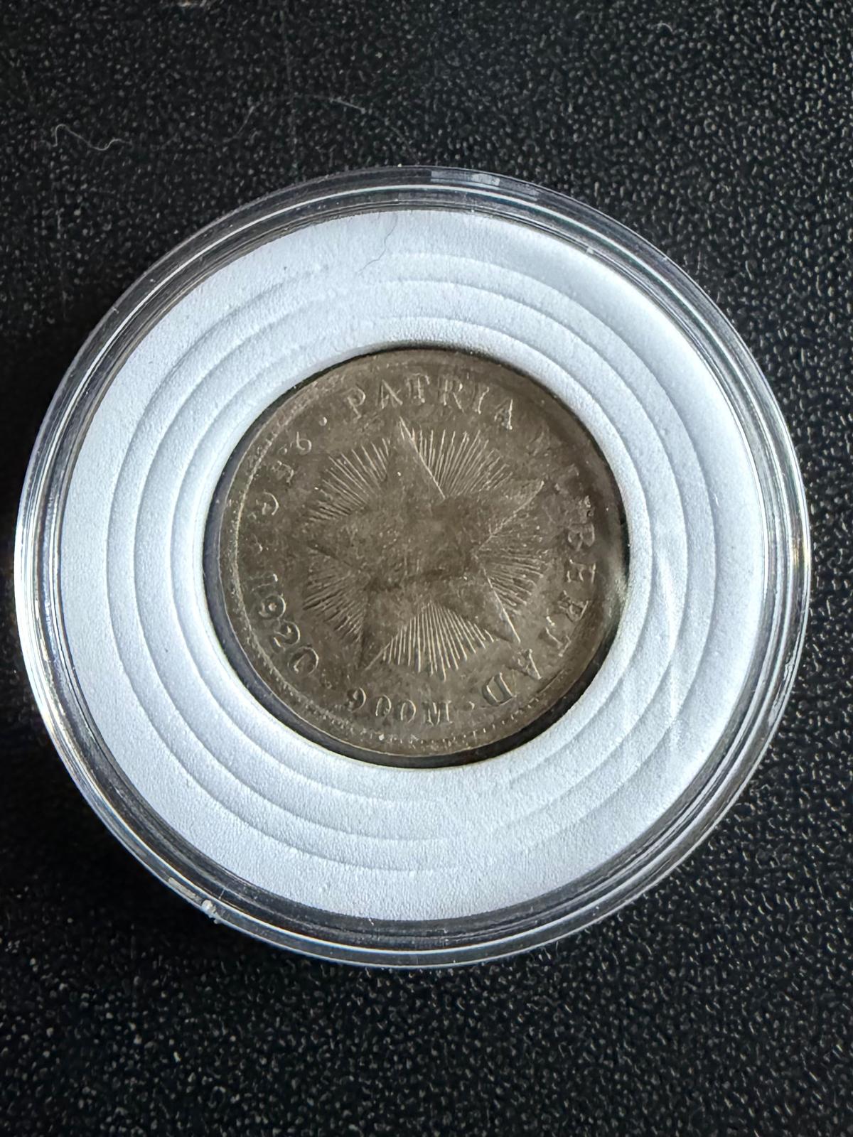 1920 Cuba 10 Centavos Silver Coin – Republic of Cuba