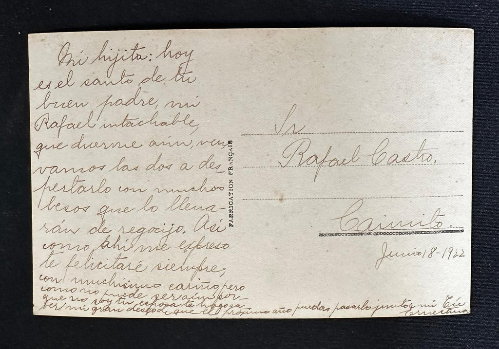 1919–1922 Cuba Personal Postcard Archive – Ernestina & Rafael Castro – 6 Antique Handwritten Cards