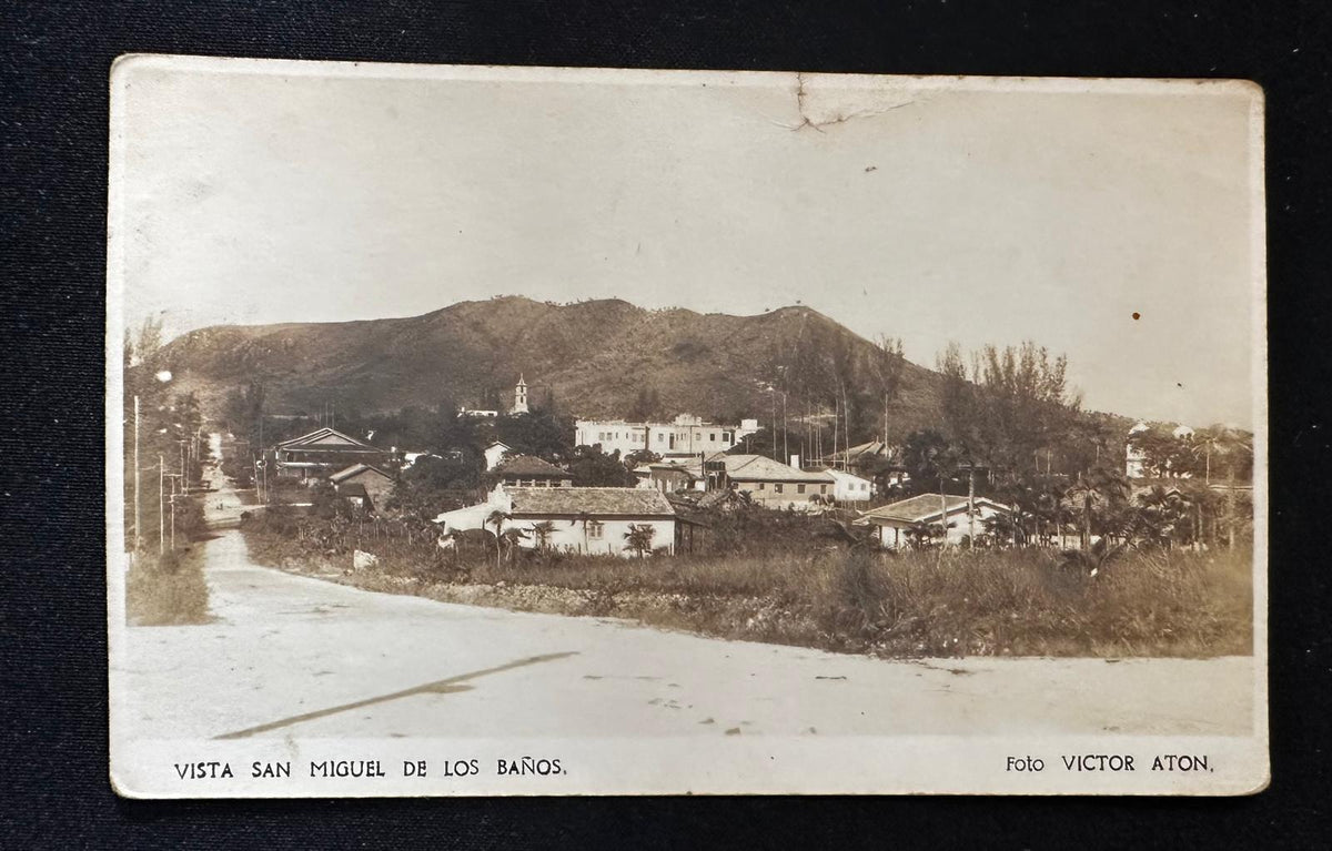 1940s Cuba RPPC – San Miguel de los Baños Panoramic View – Victor Aton
