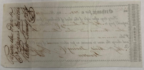 1835 Havana Cuba Bill of Exchange £202 Sterling – Reid Irving & Co. London