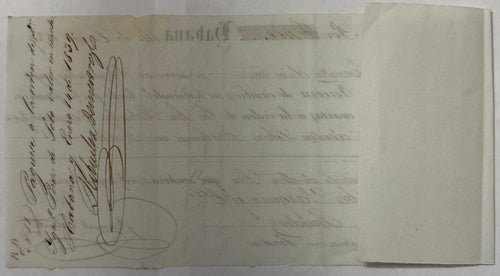 1839 Havana Cuba £400 Bill of Exchange – P.A. Mesier 28 Wall St. New York – London