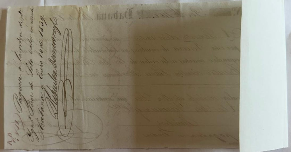 1839 Havana Cuba £400 Bill of Exchange – P.A. Mesier 28 Wall St. New York – London