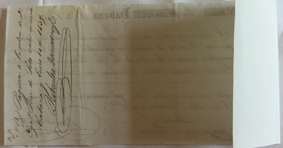 1839 Havana Cuba £400 Bill of Exchange – P.A. Mesier 28 Wall St. New York – London