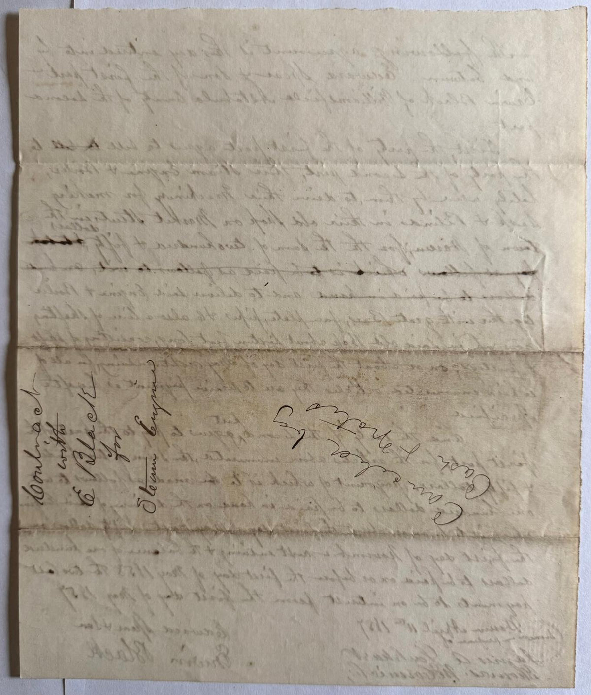 1857 Steam Engine & Boiler Agreement – Edward Spear & Son – Warren Ohio Industrial Document