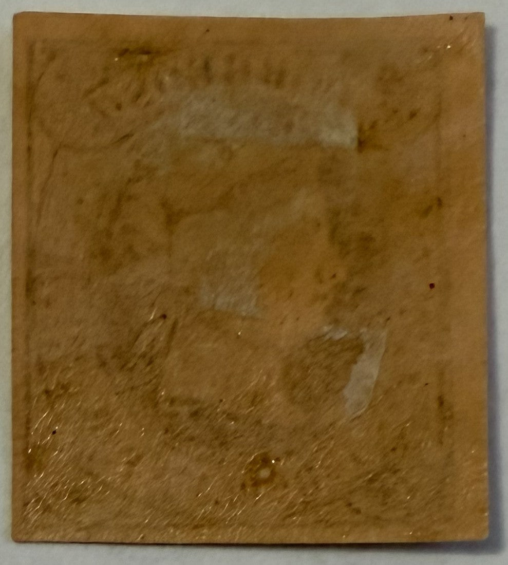 1864 Cuba 1 Real Plata Fuerte Stamp – Queen Isabella II – Scott #20 – Imperforate
