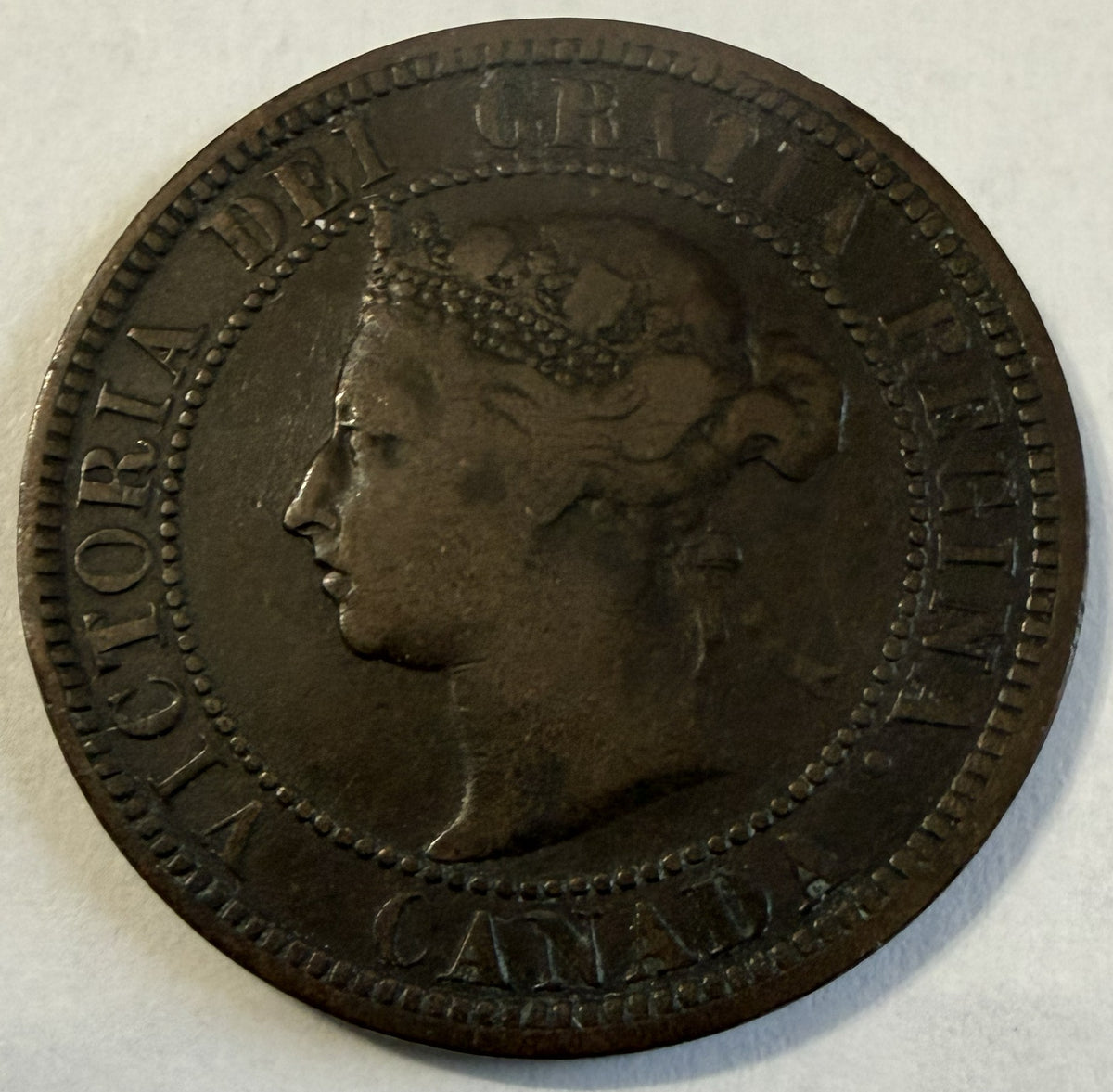 1888 Canada Large Cent – Queen Victoria Victorian Copper Coin