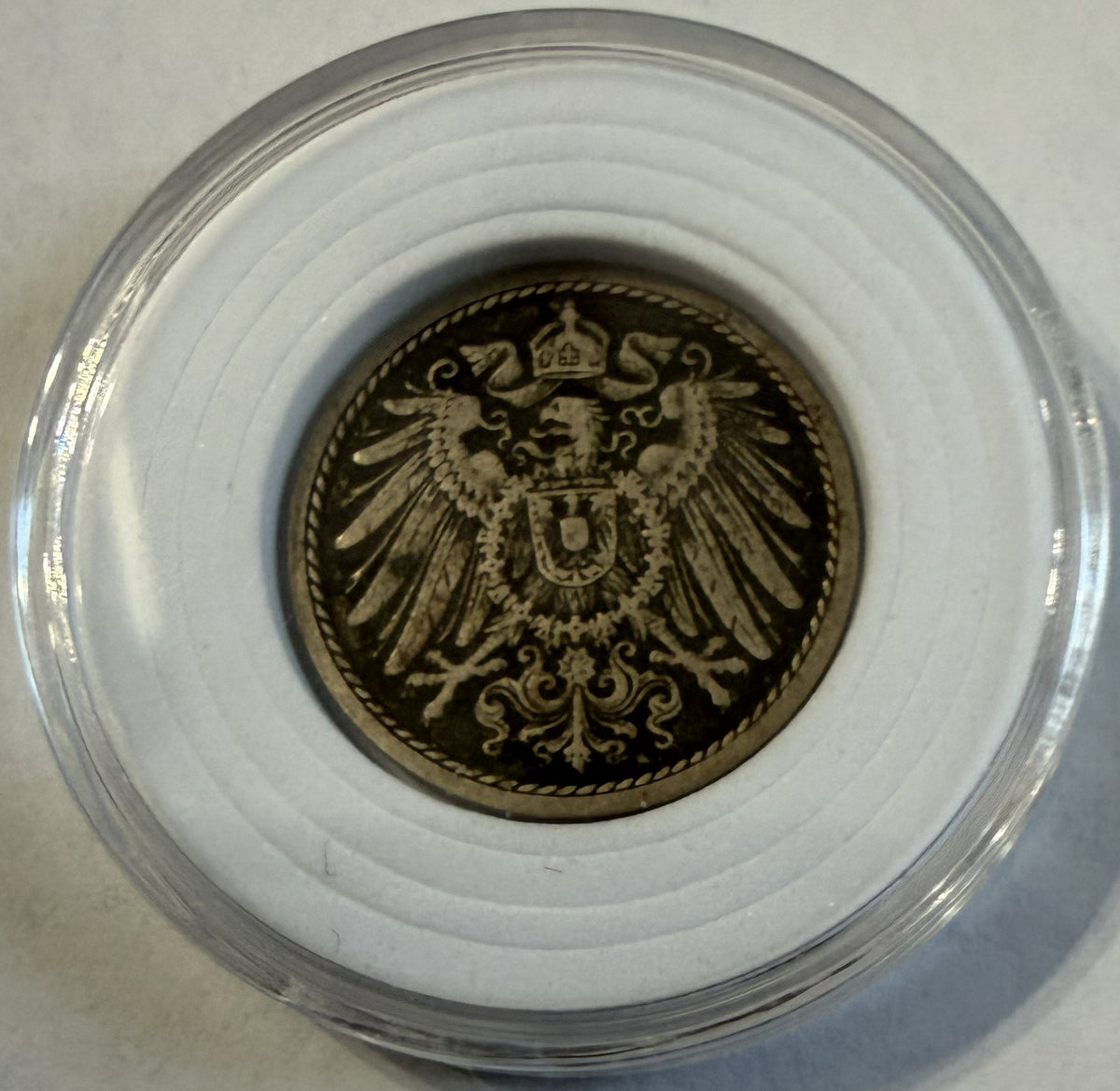1894 German Empire 5 Pfennig Coin – Imperial Eagle – Antique Germany