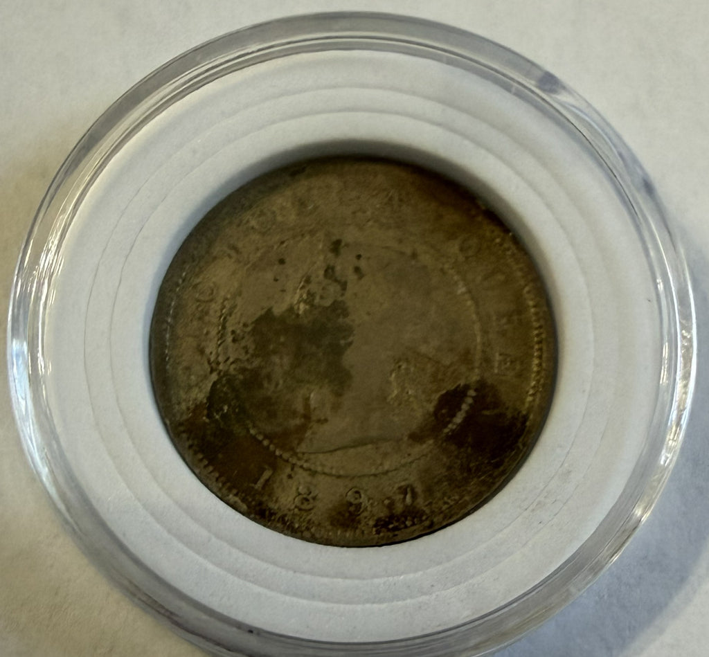 1897 Jamaica Una Moneda de Un Penique – Reina Victoria – Moneda Colonial Británica – KM#17