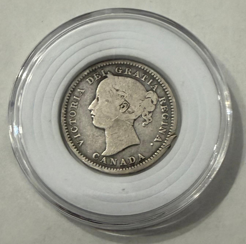 1899 Canada 10 Cents Queen Victoria Silver Coin – 92.5% Sterling Silver