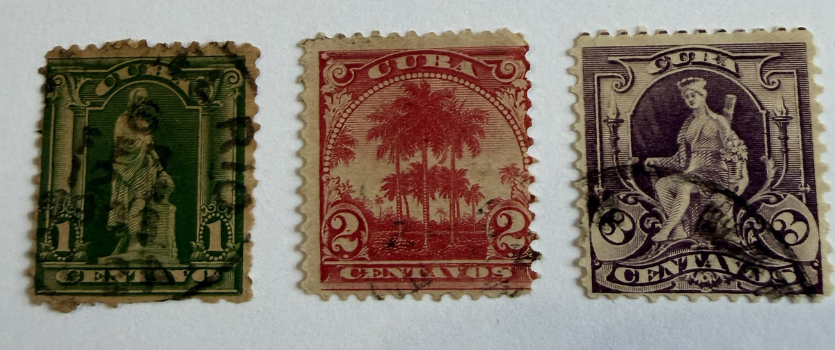1899 Cuba Complete Pictorial Stamp Set Scott #227–231 – Spanish American War Era – Used