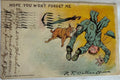 1906 R.F. Outcault “Hope You Won’t Forget Me” Comic Postcard – Bulldog – Posted