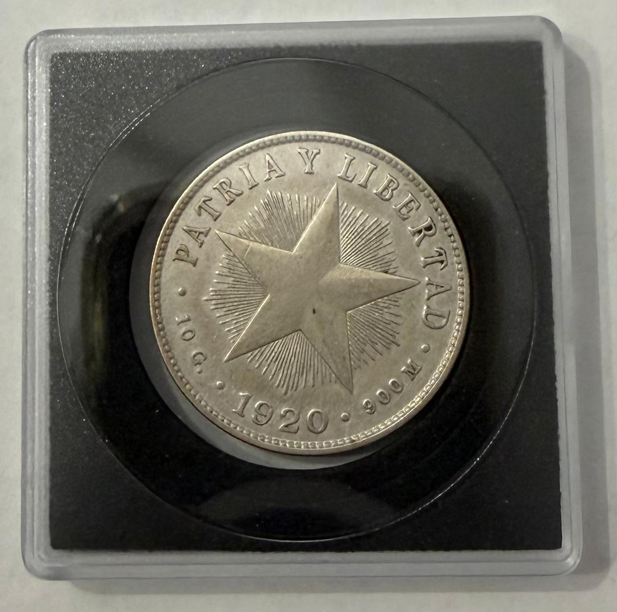 1920 Cuba 40 Centavos Silver Coin – Patria y Libertad – First Republic