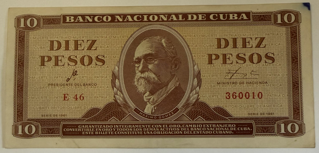 1961 Cuba Che Guevara Signature 5-Banknote Set – 1, 5, 10, 20 & 50 Pesos – Vintage Cuban Currency