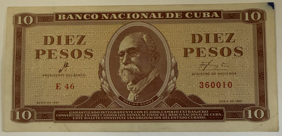 1961 Cuba Che Guevara Signature 5-Banknote Set – 1, 5, 10, 20 & 50 Pesos – Vintage Cuban Currency