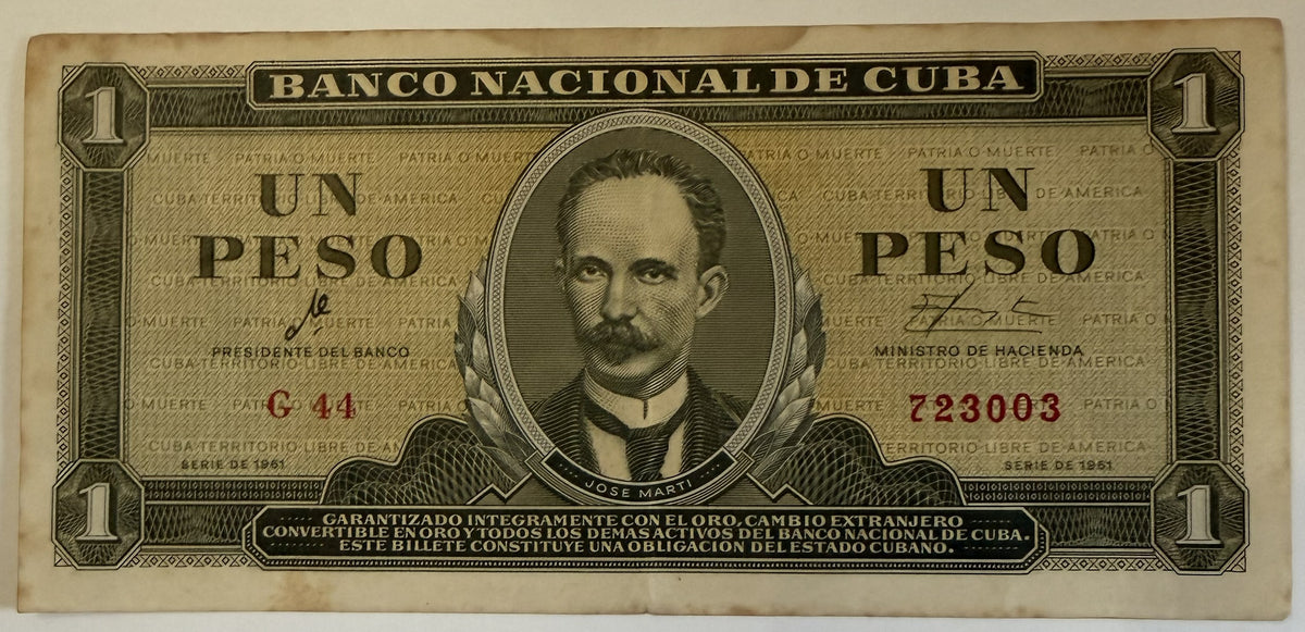 1961 Cuba Che Guevara Signature 5-Banknote Set – 1, 5, 10, 20 & 50 Pesos – Vintage Cuban Currency