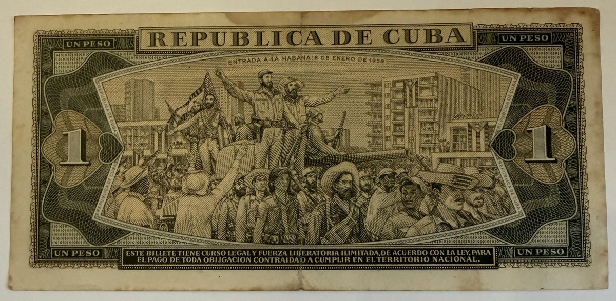 1961 Cuba Che Guevara Signature 5-Banknote Set – 1, 5, 10, 20 & 50 Pesos – Vintage Cuban Currency