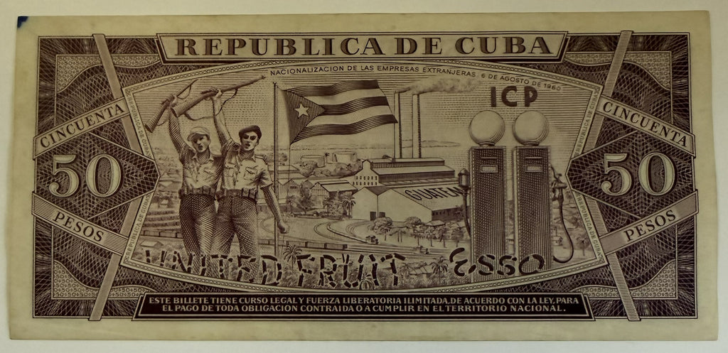 1961 Cuba Che Guevara Signature 5-Banknote Set – 1, 5, 10, 20 & 50 Pesos – Vintage Cuban Currency
