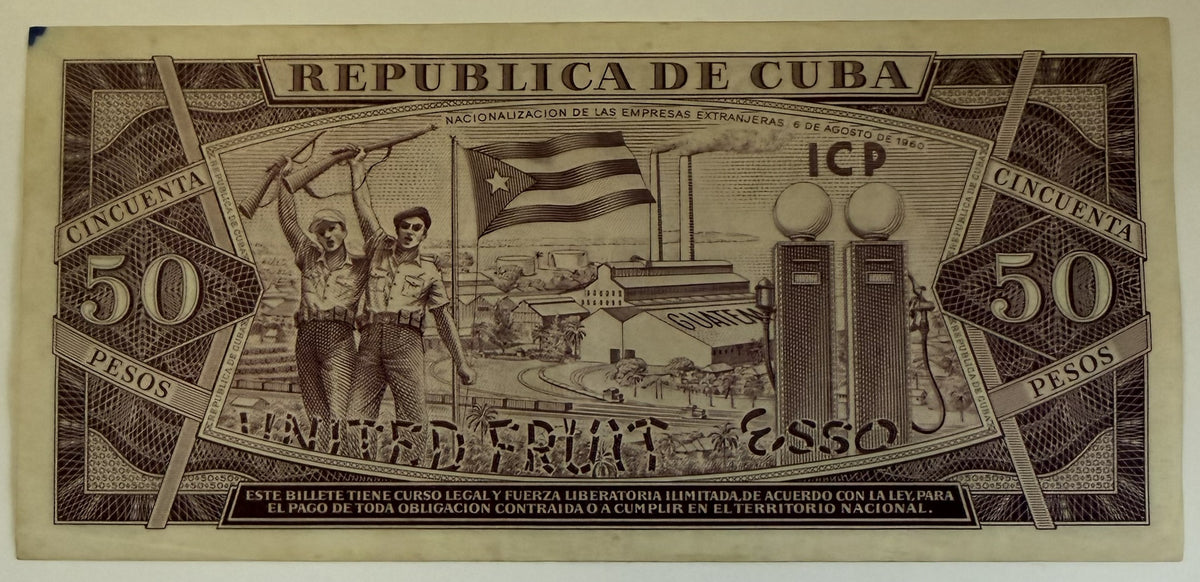 1961 Cuba Che Guevara Signature 5-Banknote Set – 1, 5, 10, 20 & 50 Pesos – Vintage Cuban Currency