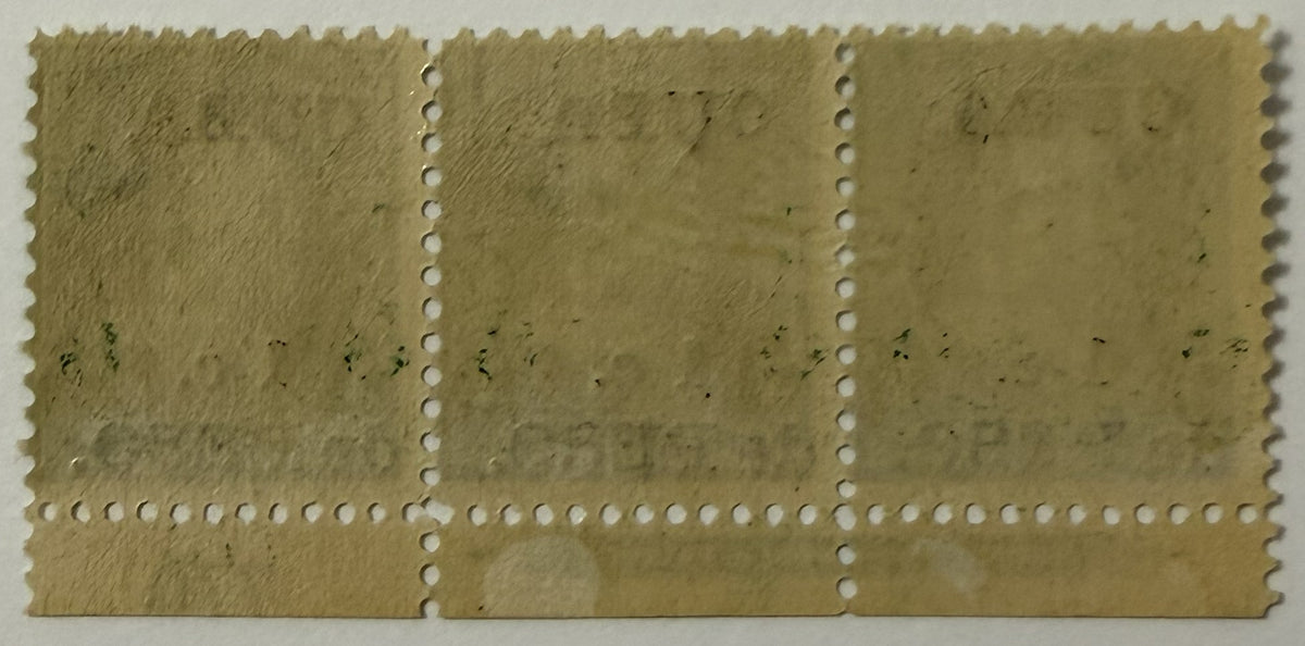 1899 Cuba Scott #221 1c Franklin Plate 770 Strip of 3 – U.S. Occupation