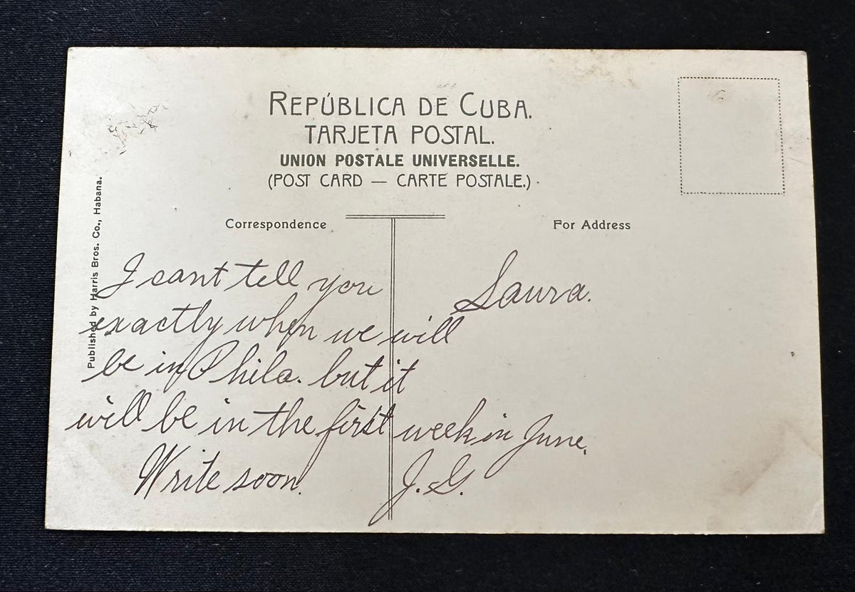 Cuban photo-postcard Avenue of Royal Palms Avenida Palmas Reales Cuba