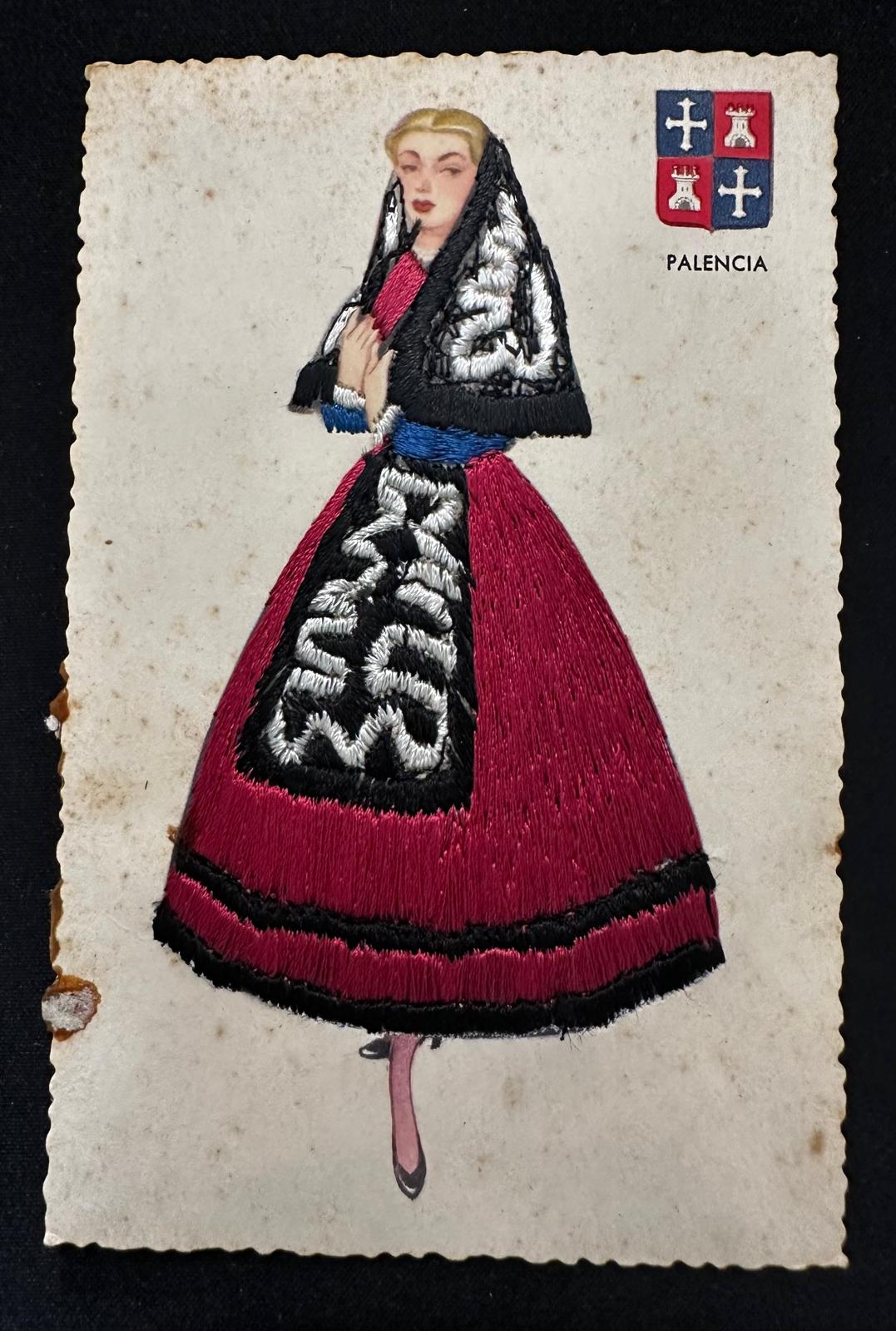 Vintage Spain Palencia Traditional Costume Embroidered Postcard – Ediciones C.D.R