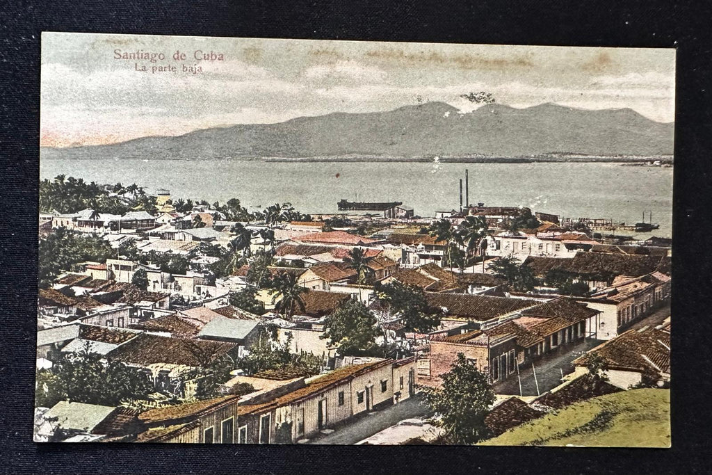 1902 Santiago de Cuba “La Parte Baja” – Tarjeta Postal Temprana a Color con Reverso Indiviso