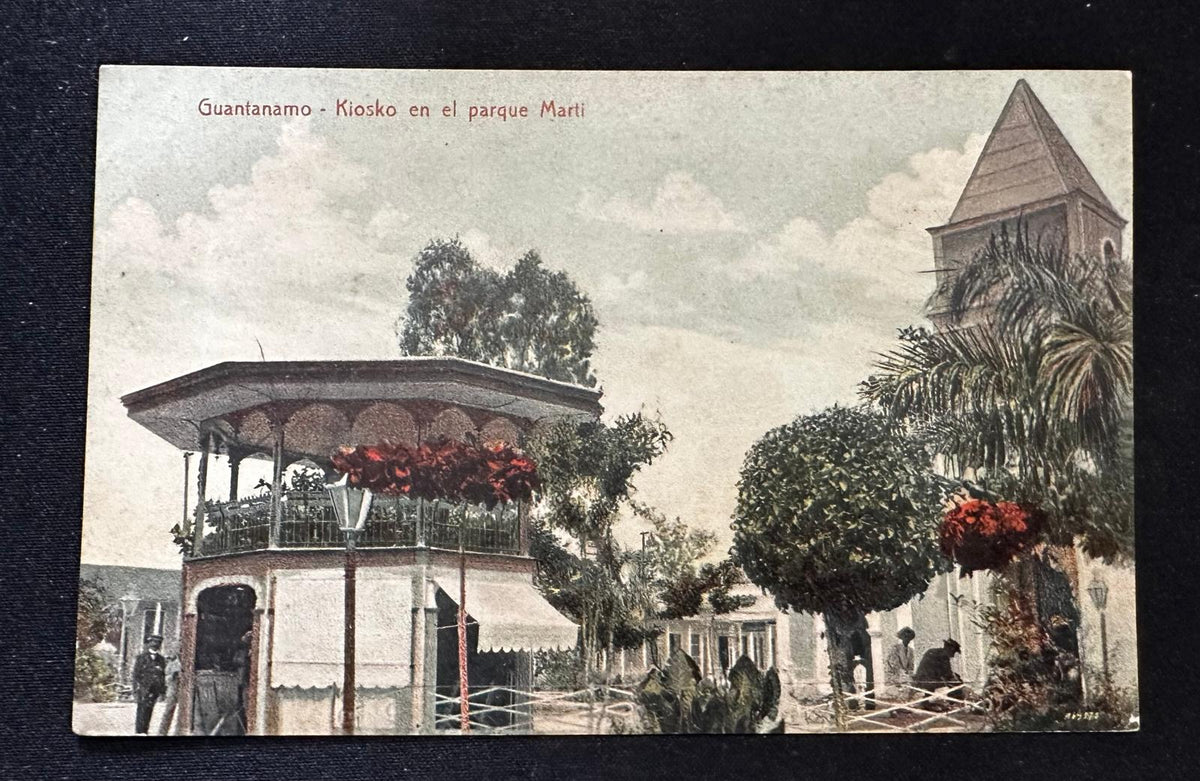Early 1900s Guantanamo Cuba Parque Martí Kiosk Postcard – Medrano Alvarez No. 3089