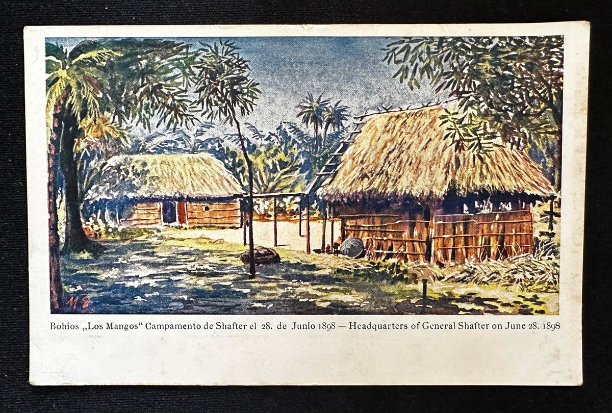 1898 General Shafter Headquarters Los Mangos Cuba – Spanish-American War Postcard