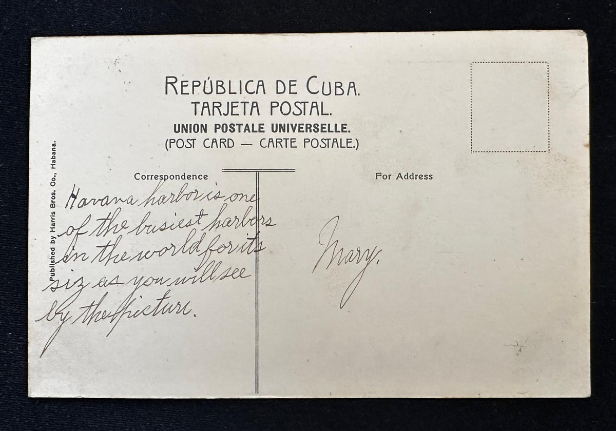 c.1908 Havana Cuba Boat Landing Harbor – Harris Bros. No. 29 Postcard