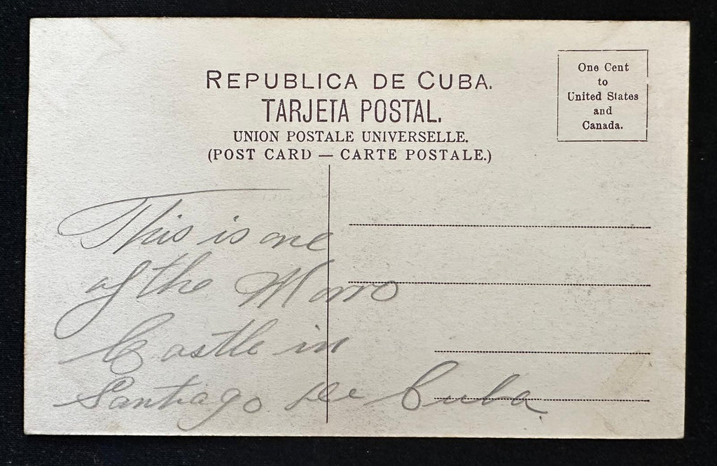 c.1899 Santiago de Cuba Castillo del Morro – Tarjeta Postal Antigua de J. Murray Jordan