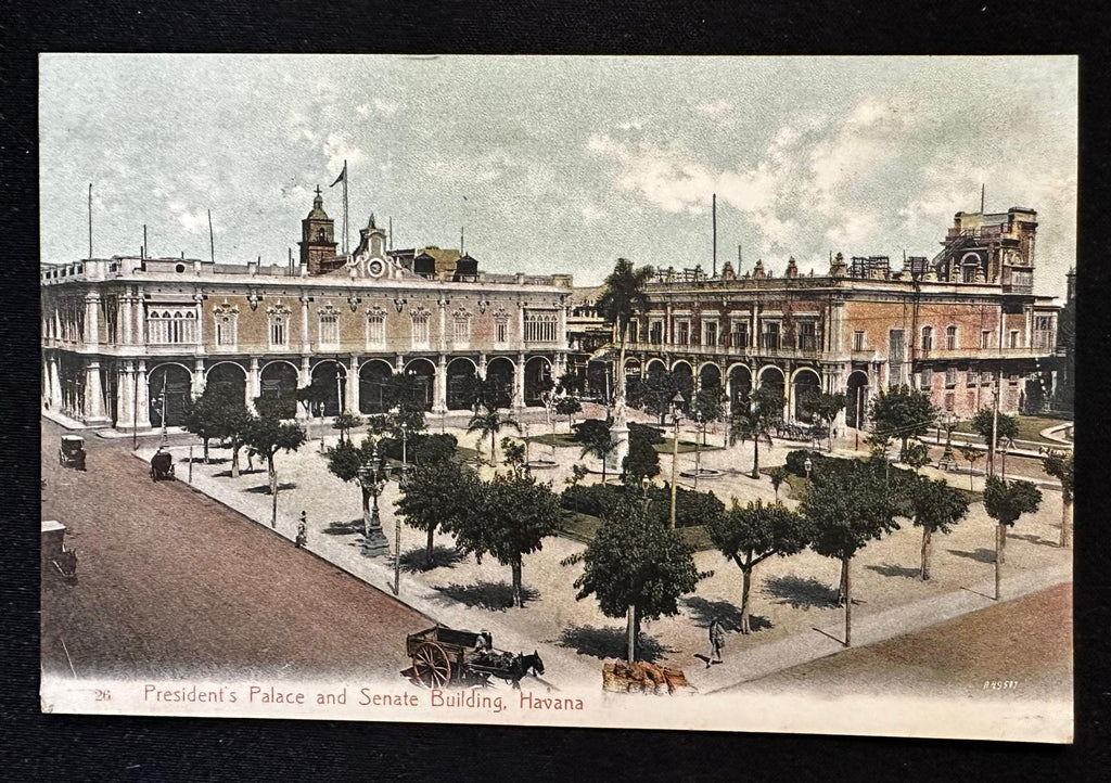 1908 La Habana Cuba Palacio Presidencial y Edificio del Senado Hnos. Harris Tarjeta Postal