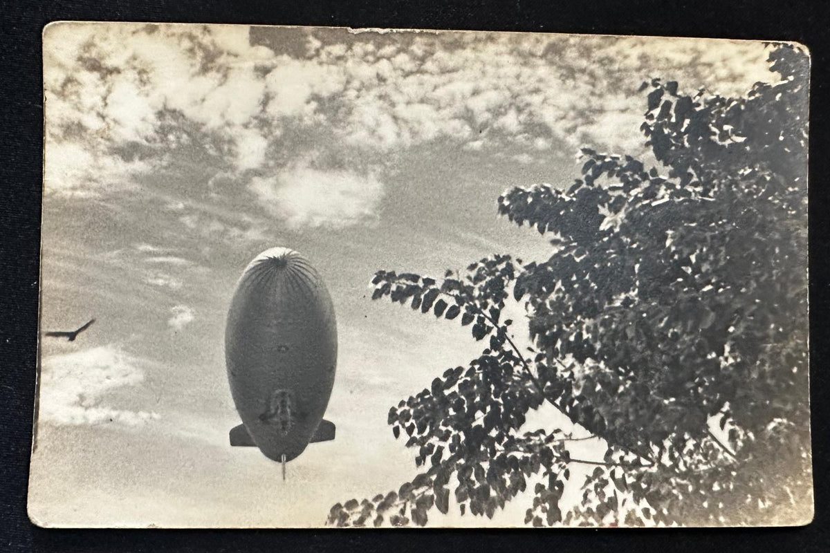 c.1930s Cuba Airship Dirigible Real Photo Postcard – Vintage Aviation RPPC