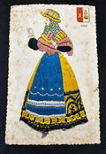 Vintage Ávila Spain Traditional Costume Embroidered Postcard – C.D.R. No. 8