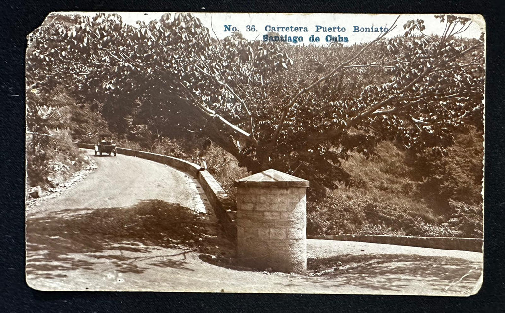 c. 1920, carretera de Puerto Boniato, Santiago de Cuba, tarjeta postal antigua n.º 36