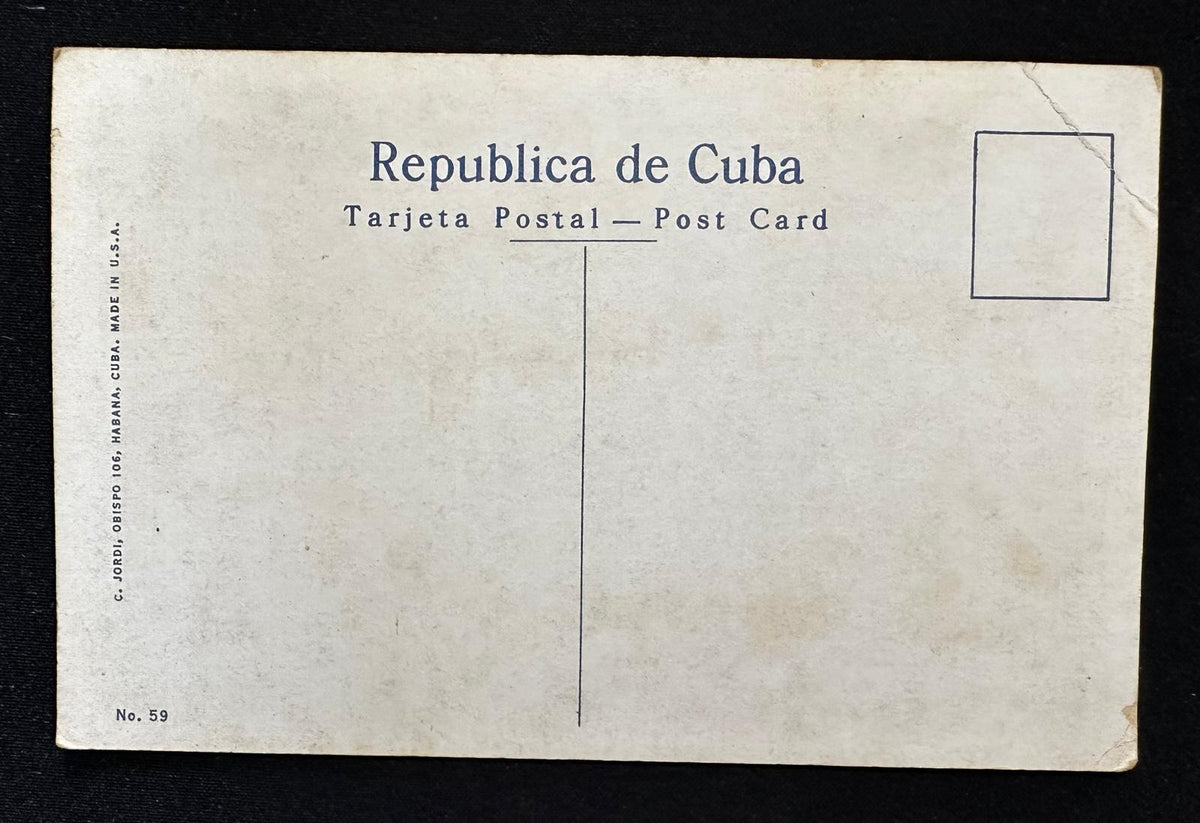 1930s Havana Cuba Cathedral Square Postcard – Plaza de la Catedral – C. Jordi No. 59