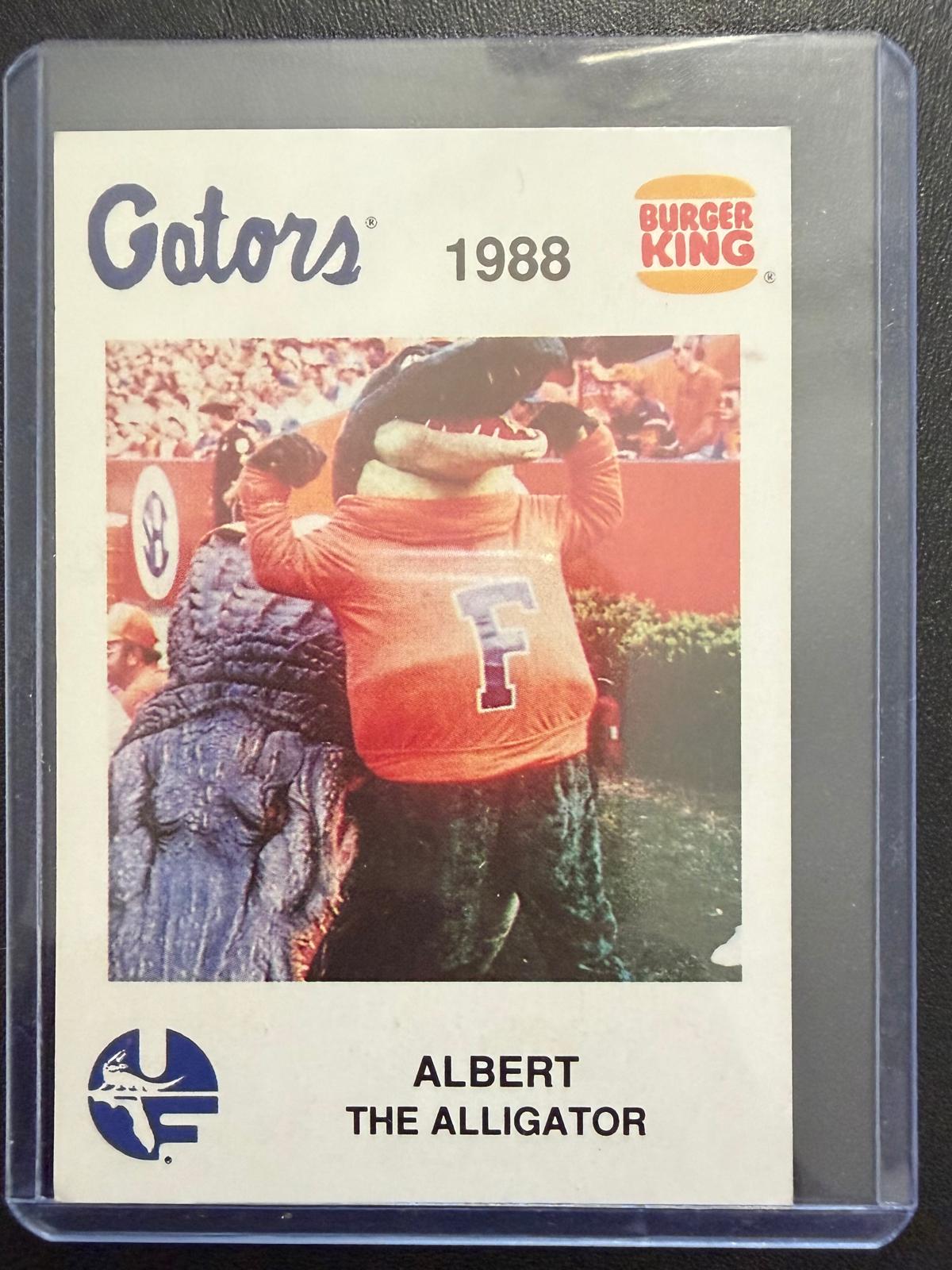 1988 Burger King Florida Gators #16 Mascota Albert el Caimán