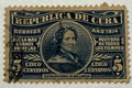 Sello de Cuba de 1914 de 5 centavos de Gertrudis Gómez de Avellaneda – Scott 263 – Sin usar