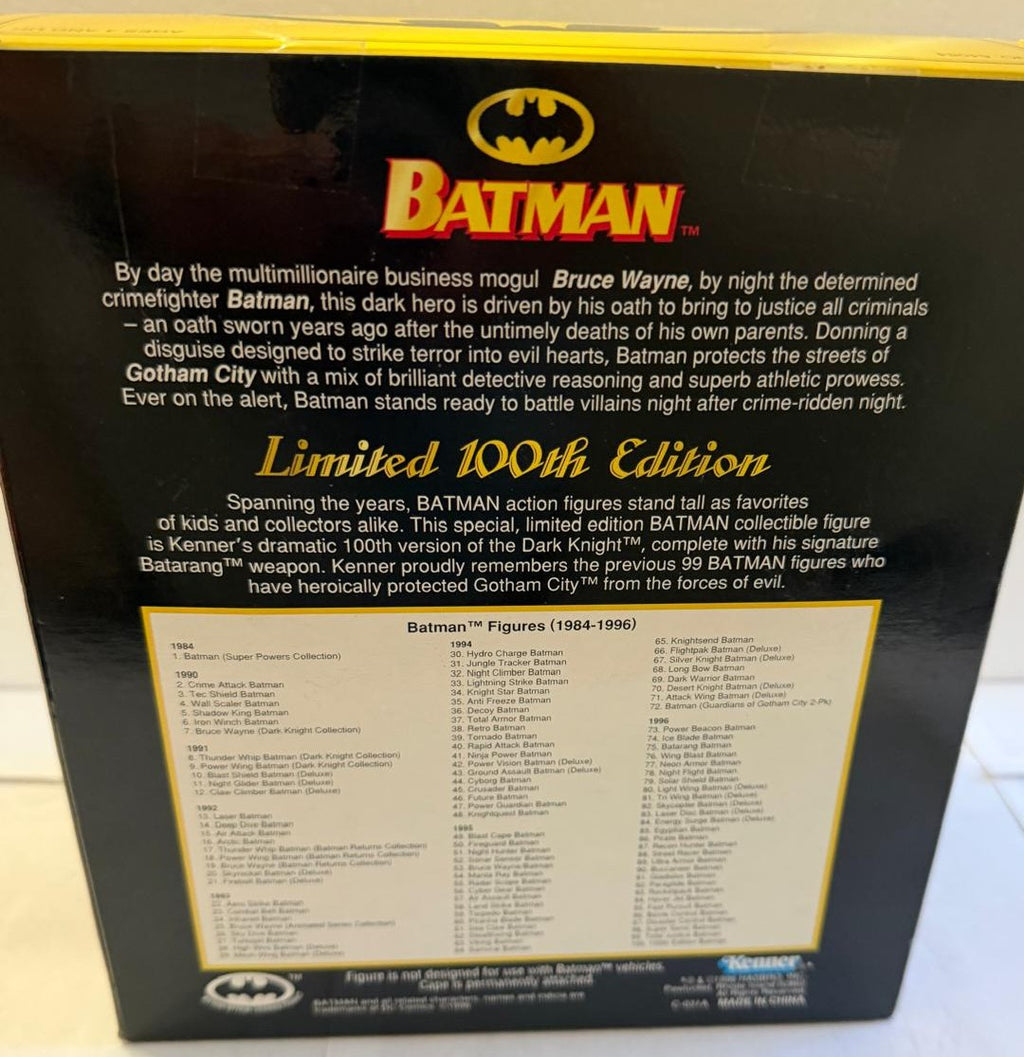 Vintage 1996 Kenner Batman Limited 100th Edition Figure #64084 – Boxed