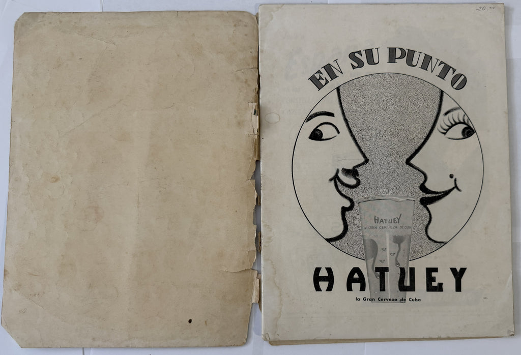 1953 Canciones y Danzas de España – Spanish Folklore Program with Vintage Cuban Bacardi & Hatuey Ads