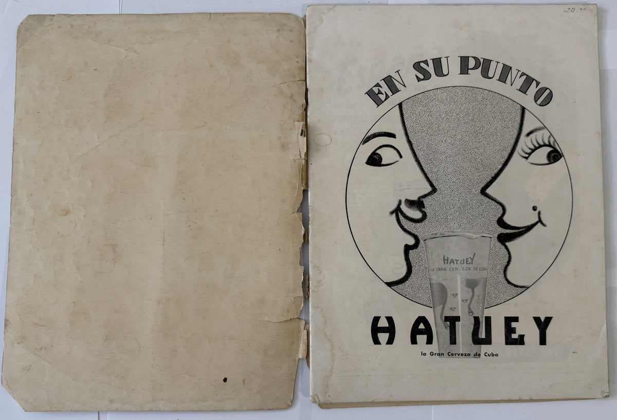 1953 Canciones y Danzas de España – Spanish Folklore Program with Vintage Cuban Bacardi & Hatuey Ads
