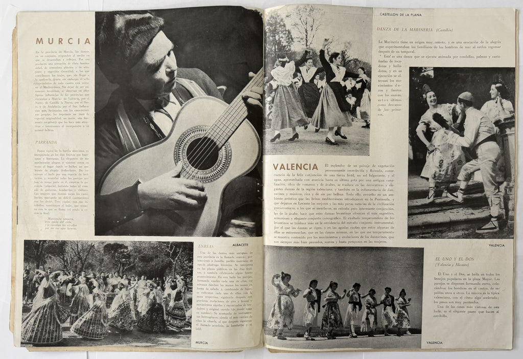 1953 Canciones y Danzas de España – Spanish Folklore Program with Vintage Cuban Bacardi & Hatuey Ads