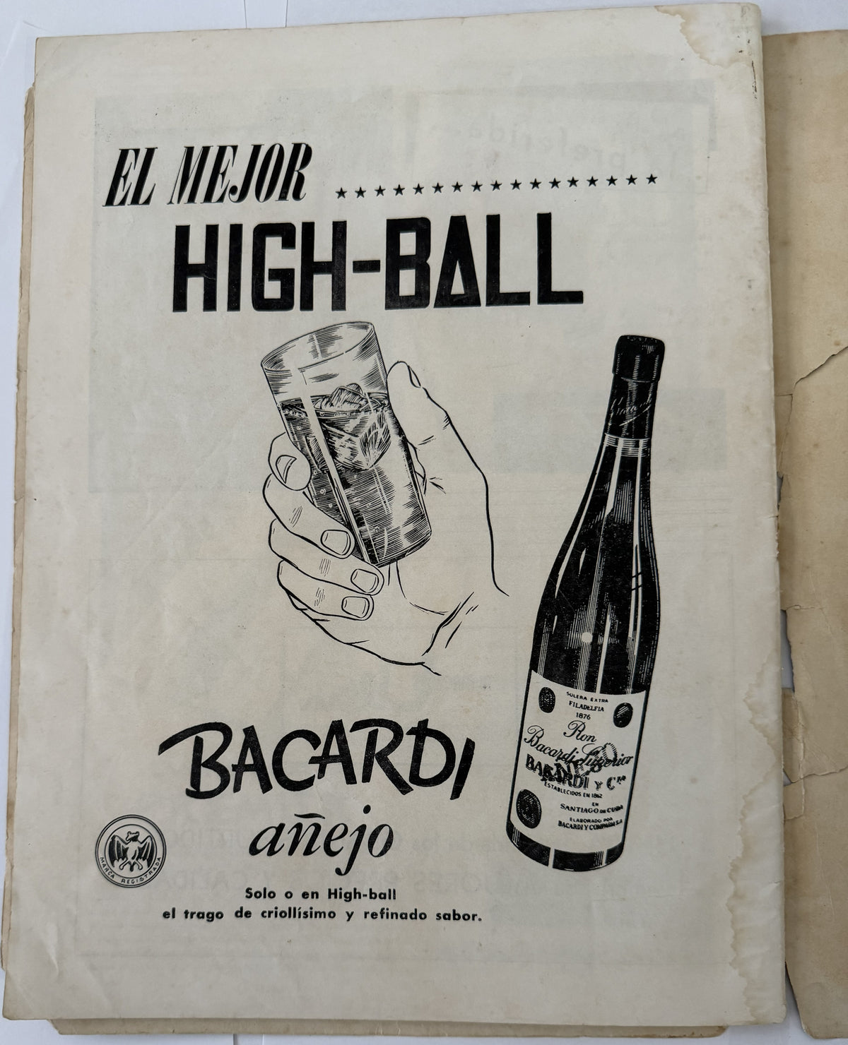 1953 Canciones y Danzas de España – Spanish Folklore Program with Vintage Cuban Bacardi & Hatuey Ads