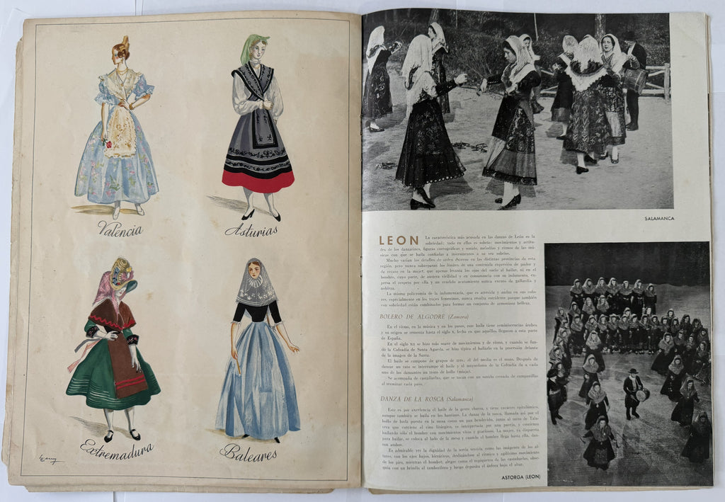 1953 Canciones y Danzas de España – Spanish Folklore Program with Vintage Cuban Bacardi & Hatuey Ads