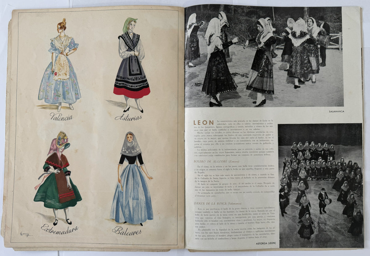 1953 Canciones y Danzas de España – Spanish Folklore Program with Vintage Cuban Bacardi & Hatuey Ads