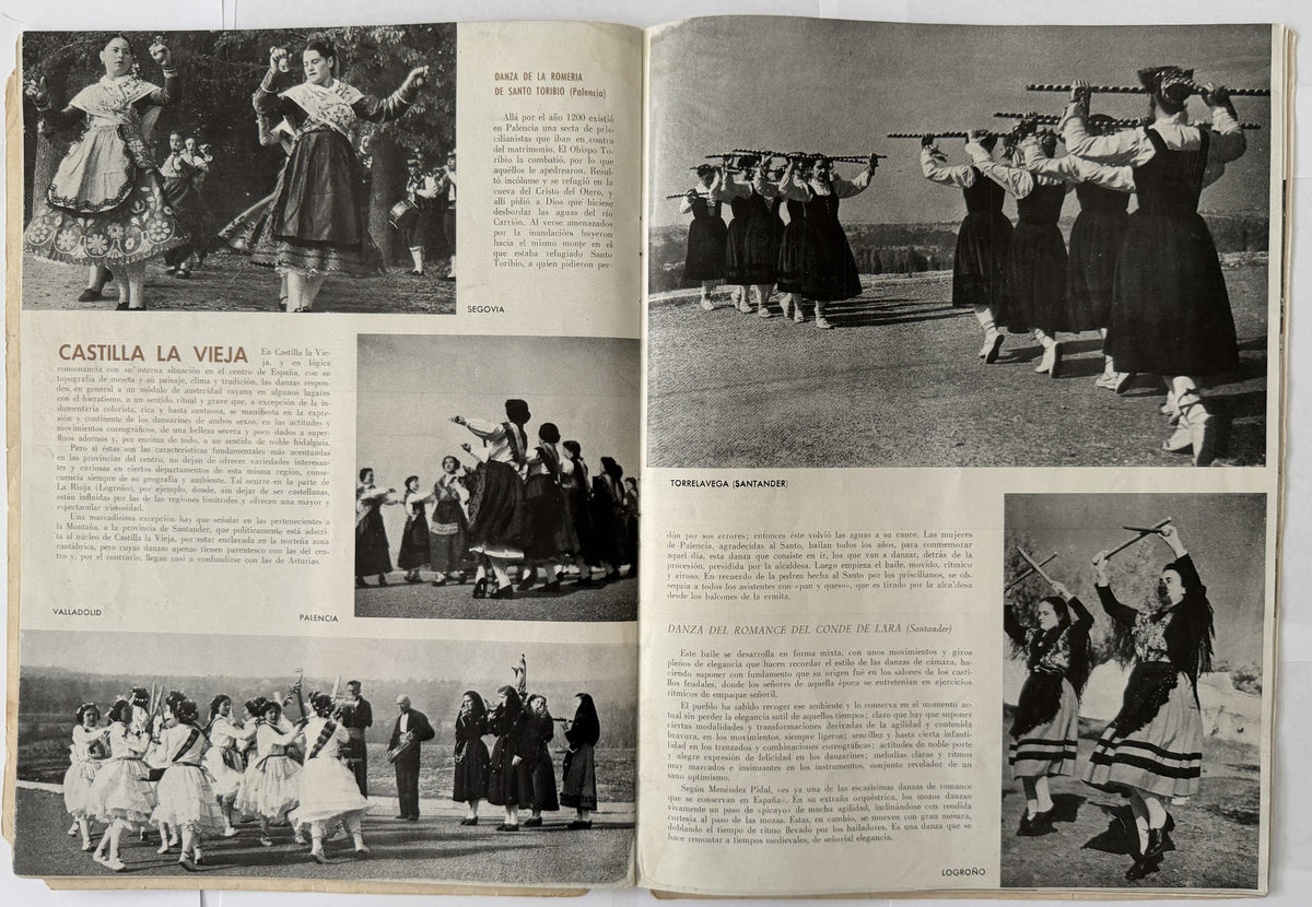 1953 Canciones y Danzas de España – Spanish Folklore Program with Vintage Cuban Bacardi & Hatuey Ads