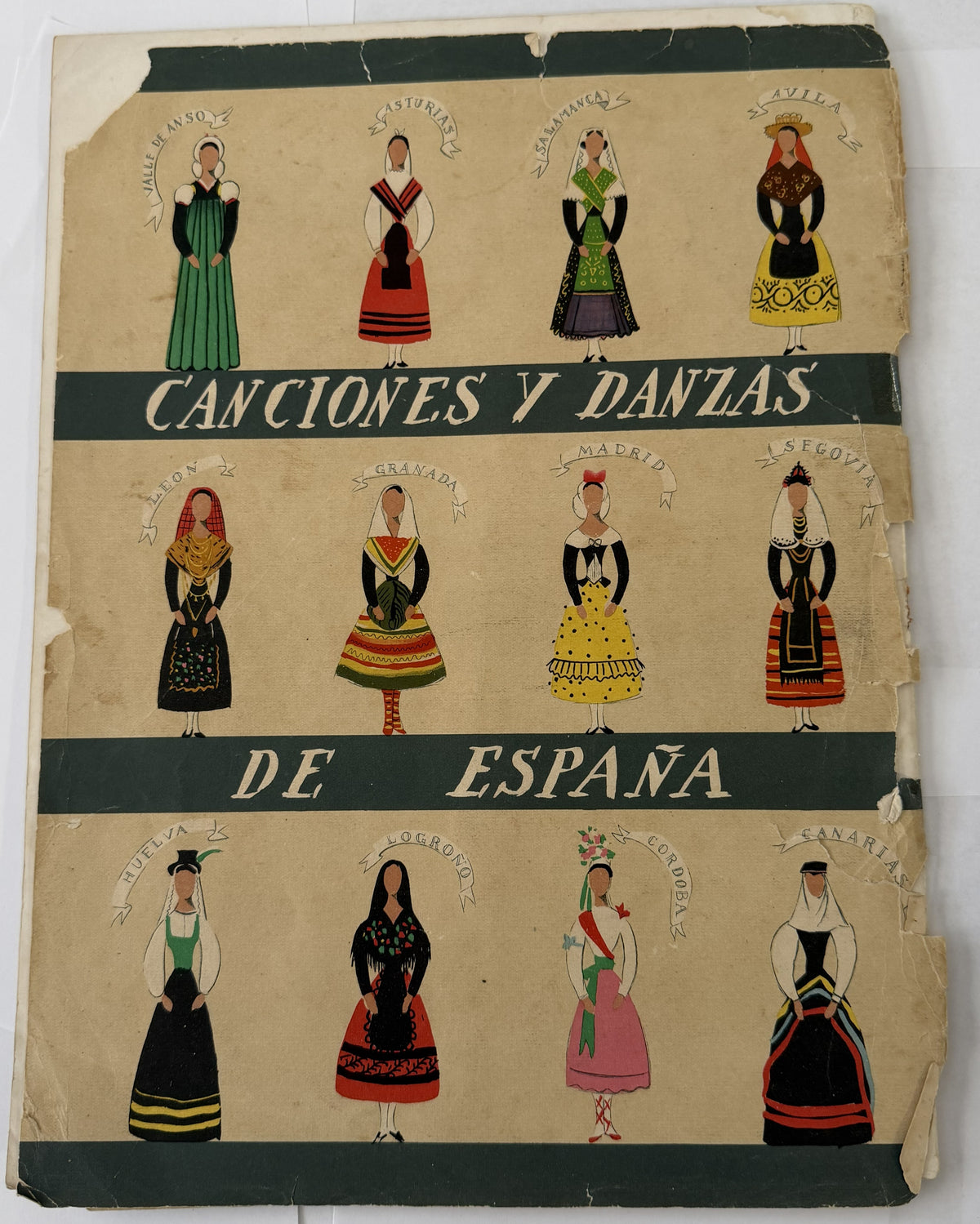 1953 Canciones y Danzas de España – Spanish Folklore Program with Vintage Cuban Bacardi & Hatuey Ads