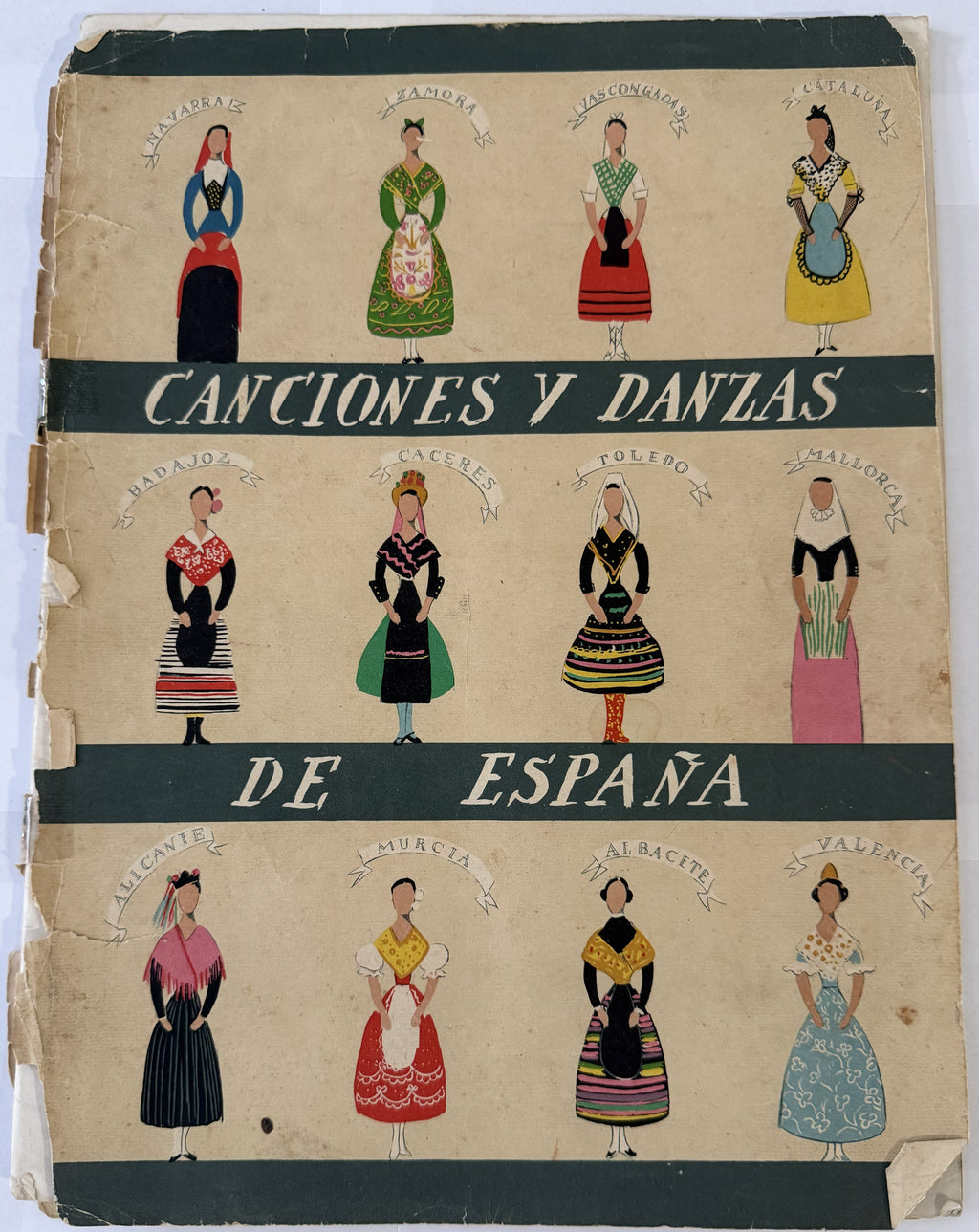 1953 Canciones y Danzas de España – Spanish Folklore Program with Vintage Cuban Bacardi & Hatuey Ads
