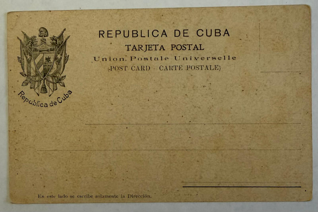 Antique Havana Cuba Funeral Car Postcard – Horse-Drawn Hearse – c.1905–1915