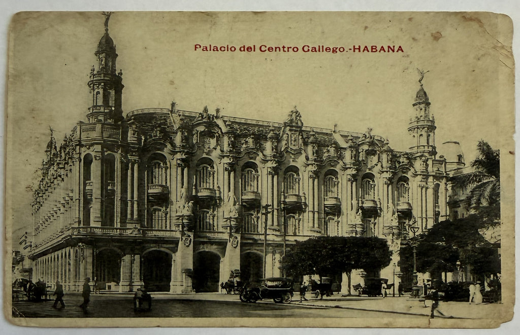 c.1920s–1930s Havana Cuba Palacio del Centro Gallego Vintage Postcard – Unused