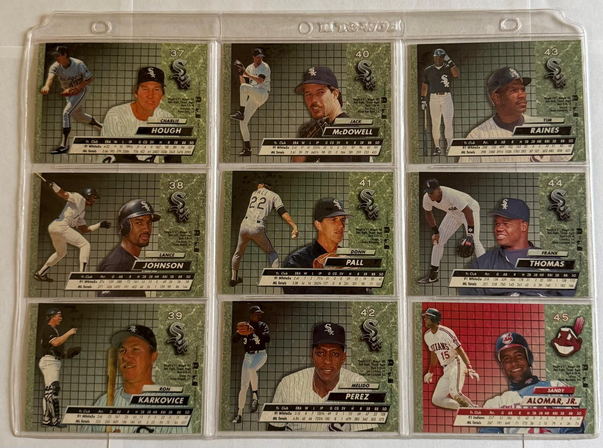 1992 Fleer Ultra Baseball #37–45 – 9-Card Consecutive Set – Frank Thomas & Tim Raines